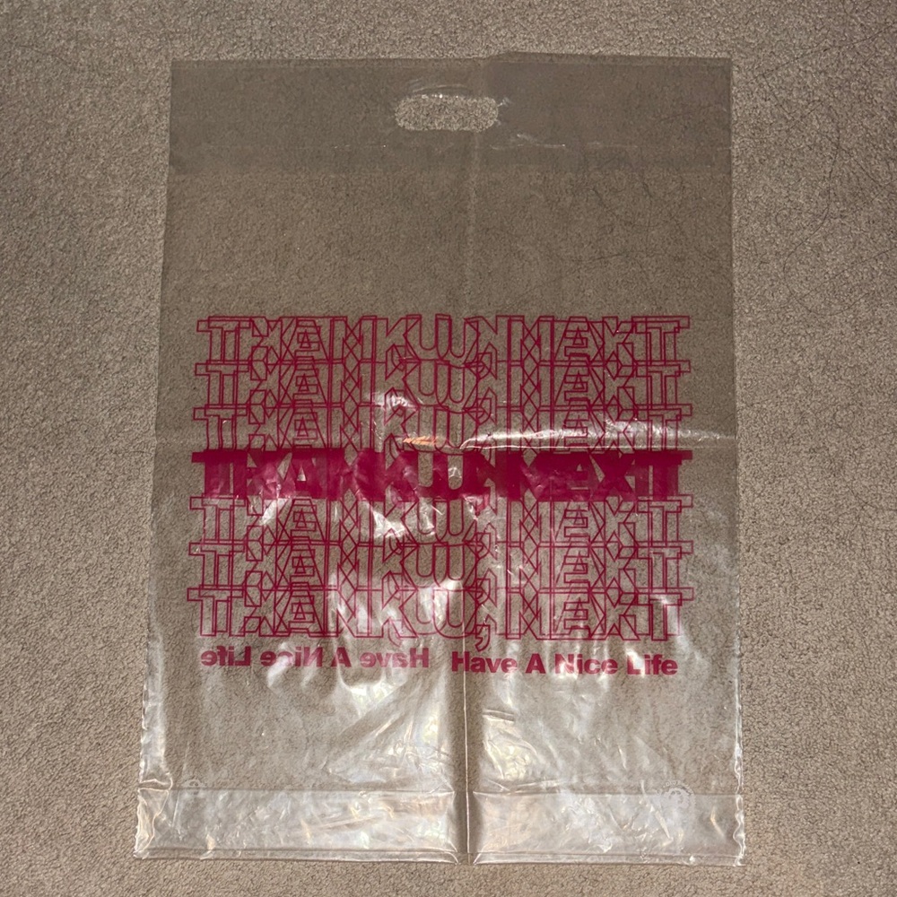 Thank U, Next - Clear Plastic Bag